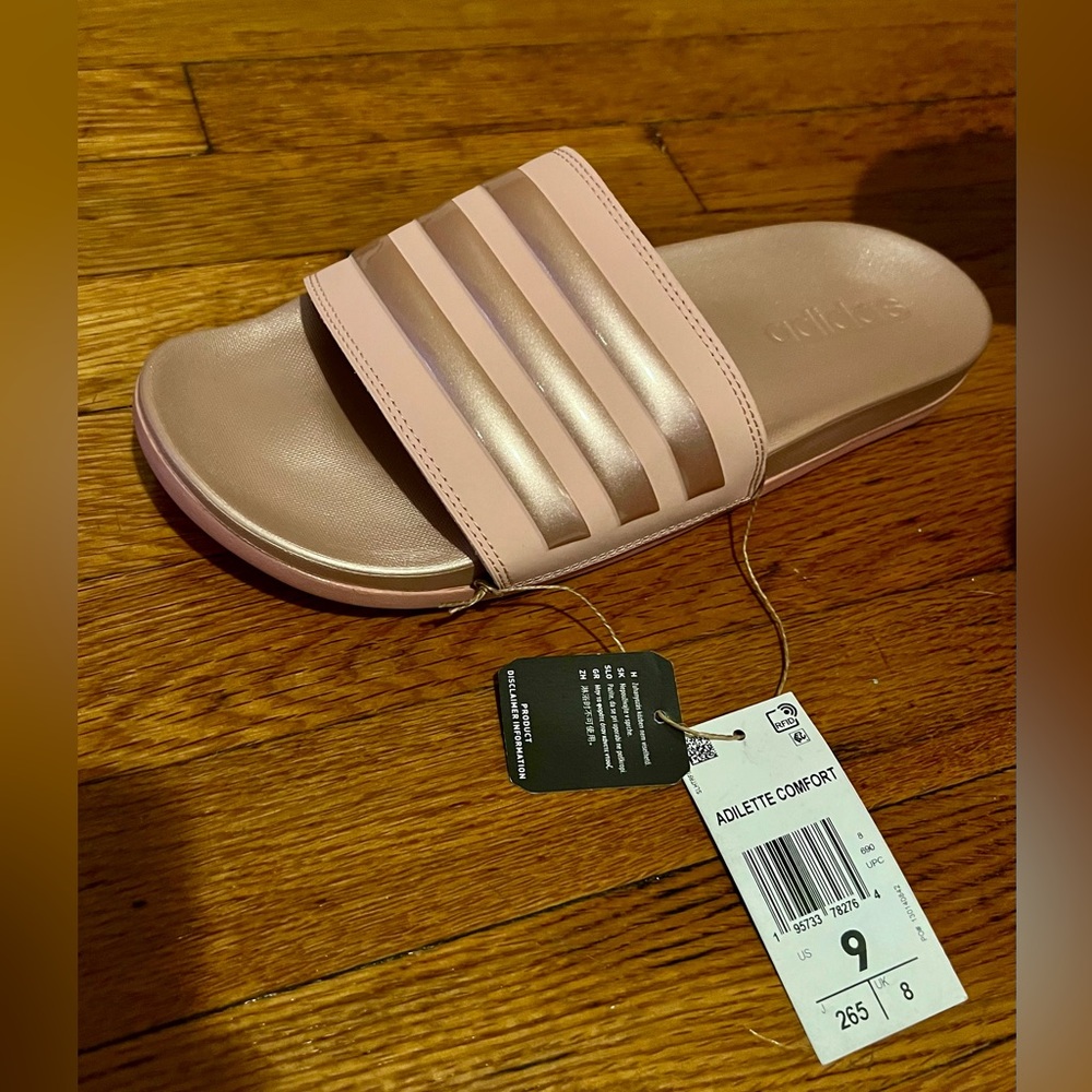 Adidas Adilette Comfort Slides Wonder Mauve, Size 9 NIB - Picture 5 of 6